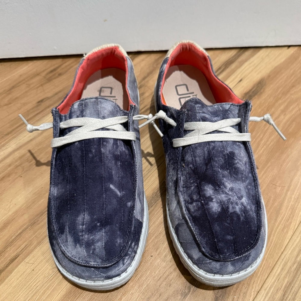Hey Dude Navy Tie-Dye Women's Loafers